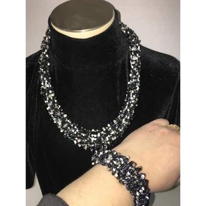 Shop LC Necklace Bracelet Lot Seed Bead Set Black White Jewelry Lead Nickel Free - Picture 1 of 8