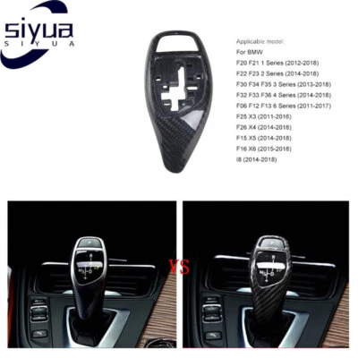 Ajuste de perilla de cambio de marchas de fibra de carbono y ABS para BMW X4 2014-2018 X3 F25 2011-2016 Foto 1 de 4