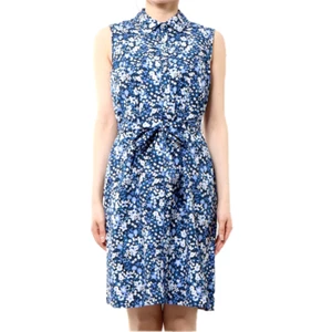 Vestido para mujer TOMMY HILFIGER con patrón floral algodón sin mangas azul marino multi talla 10 - Imagen 1 de 6