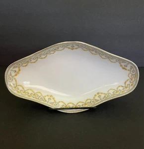 Antike Elite Werke Porzellan Limoges Frankreich ovale Rohstoffe Schale - Bild 1 von 3