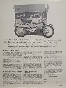Pubblicità Stampa Bici Trail Hodaka 100 5 Velocità 1968 Ponderosa Lepre Scrambles Vincitore - Foto 1 di 1
