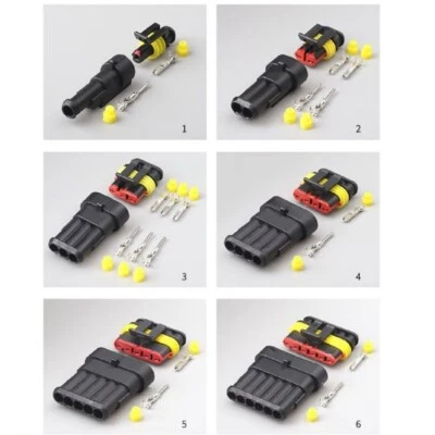 Connettore elettrico amp waterproof stagno pin vie faston auto moto automotive