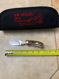 R. W. Loveless knives ,Beautiful Matching Stag Handle with Sheath & Case - Picture 1 of 7