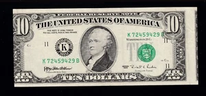 US 1995 $10 FRN Dallas w/2nd Printing Misalignment Error FR 2032-K VF (429) - Picture 1 of 2