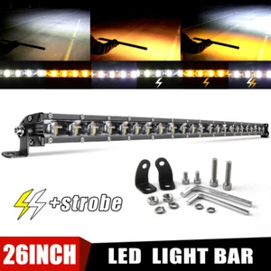 26Inch 1200W Led Light Bar Spot Flood Combo Offroad Boat Truck UTE SUV ATV 4WD - Picture 1 of 11