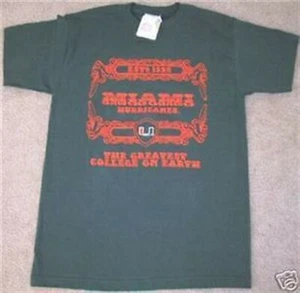 MIAMI HURRICANES T-SHIRT M MEDIUM BASKETBALL FOOTBALL MED ALT ENGLISCH - Bild 1 von 1