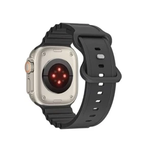 Soft Silicon Ocean Strap for Apple Watch - 49mm 45mm 44mm 42mm - Black - Zdjęcie 1 z 3