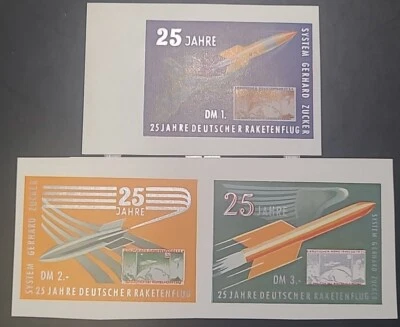 25 Jahre Deutscher Raketenflug Gerhard Zucker Rakete Raketenpost Satz ** (8019 - Bild 1 von 2