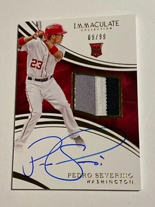 PEDRO SEVERINO 2016 IMMACULATE COLLECTION ROOKIE PATCH AUTO # /99 - Picture 1 of 2