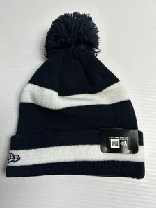 New Era Gorro con Puños en Blanco Adulto Pom Gorra Medias Azul Marino Oscuro/Blanco - Imagen 1 de 5