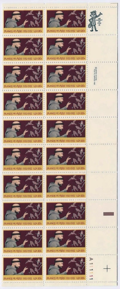 U.S. #2023  20¢ St. Francis of Assisi - Image 1 of 1