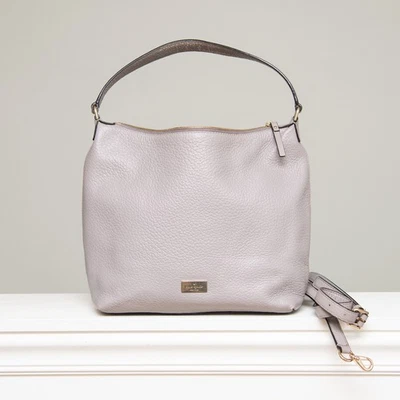 Bolso de Hombro Kate Spade Púrpura Gris Cuero Guijarro con Correa Bandolera Foto 1 de 4