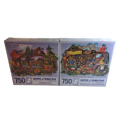 Rompecabezas Carlson Bits Fall Harvest Barn Autumn Retreat 2 750 Foto 1 de 3