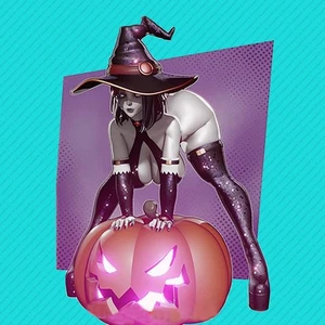 1/24 Resin Doll Sexy Witch Raven Nsfw Statue Unpainted Unassembled Model Kit Toy - Picture 1 of 10