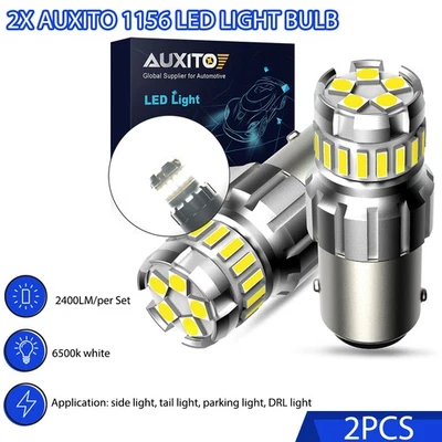 1156 LED 6500K White Reverse Backup Brake Tail Stop Light Parking Bulbs CANBUS - Image 1 of 4