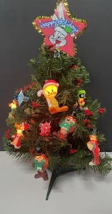 Looney Tunes Illuminated Party Tree 20in w/ Original Box Rare Tested Works - Picture 1 of 15