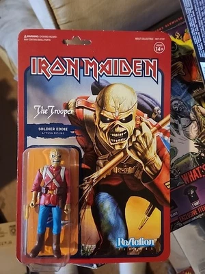 Figura de Reacción Iron Maiden The Trooper Soldier Eddie Super7 Nueva En Bonita Caja  Foto 1 de 4