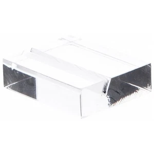 Plymor Clear Acrylic Block w/ Sign Display Holder Slot, 1.25" W x 1" D x .375" H - Picture 1 of 1