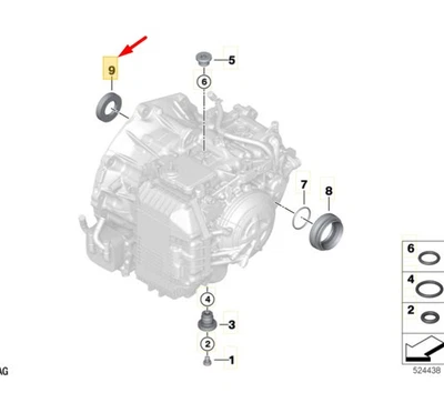 MINI CLUBMAN F54 Transmission Shaft Seal 24278699897 NEW GENUINE - Image 1 of 2