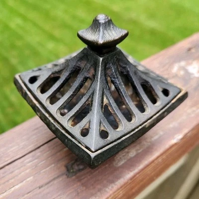 Vantines Art Deco Cast Iron Pagoda Incense Burner 3 Footed Mid Century Modern - Image 1 of 4