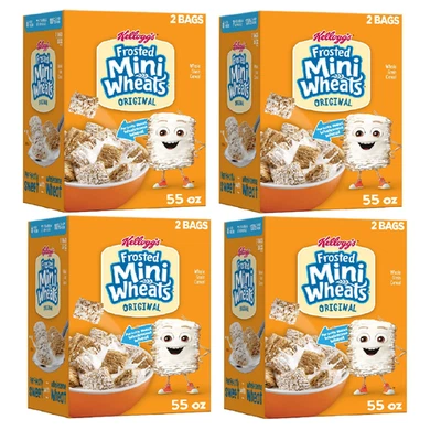 4 Pack - Kellogg's Frosted Mini-Wheats Breakfast Cereal, 55 oz. - Image 1 of 4