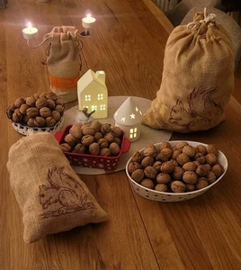 1kg frische Bio Walnüsse aus Lüneburger Heide 2025 im Eichhörnchen Jutesack  - Bild 1 von 5