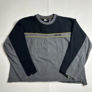 Sudadera Vintage 90’s Starter Hombre’s Cuello Redondo Negra Gris Amarilla Talla XL - Imagen 1 de 5