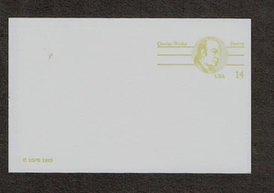 1985 U.S. POSTAL CARD 14c George Wythe   Sc#UX108 Unused! - Picture 1 of 1