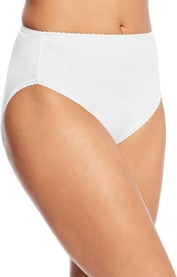 BALI Skimp Skamp Nylon/Spandex Hi-Leg Cut White Brief Plus Size 10/3XL - Image 1 of 2