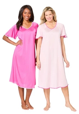 Pack de 2 vestidos cortos sedosos talla grande Only Necessities Foto 1 de 4