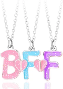 Magnetic Best Friend Necklace Set for Three Girls - Perfect Friendship Gift - Picture 1 of 4