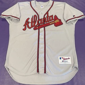 Atlanta Braves Authentic Vintage Russell Athletic On Field Pro Cut Jersey 52 - Picture 1 of 5