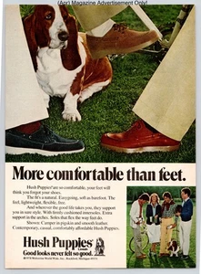 Hush Puppies Casual Shoes Comfort Fashion Vintage 1978 Full Page Print Ad - Picture 1 of 4
