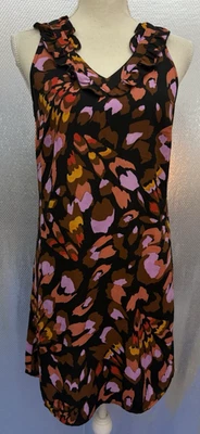 Cabi Dress Womens Sz XS Monarch Butterfly Print V Neck Ruffle Classic Shift - Image 1 of 4