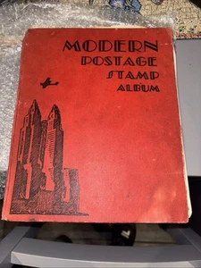 Scott Modern Briefmarkenalbum 1945 mit gebrauchten mehreren internationalen Briefmarken - Bild 1 von 24