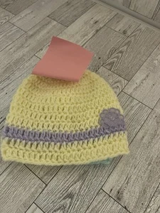 Set Of 2 Hand Crocheted Baby Girl Hats - Picture 1 of 4