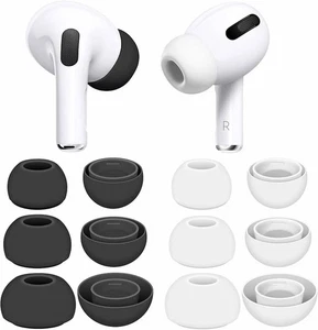 3 pares de puntas de auriculares para Apple AirPod Pro 1&2 de repuesto de goma de silicona S/M/L - Imagen 1 de 4