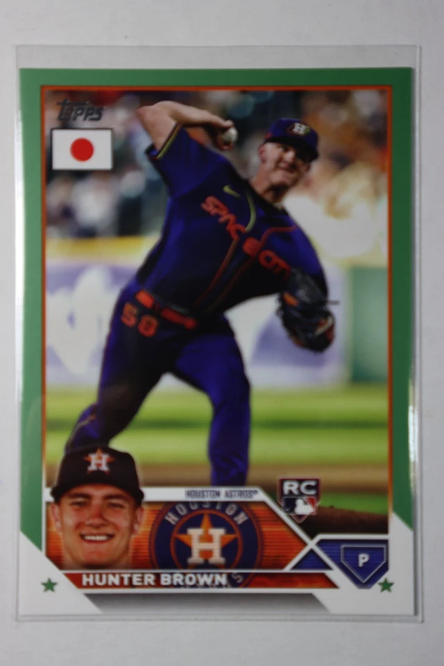 2023 Topps Japan Edition - Hunter Brown #56 Jade Green /75 (RC) - Image 1 of 2