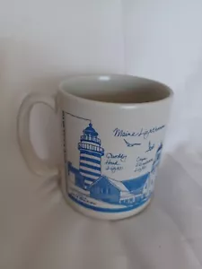 Maine Leuchttürme Kaffeebecher Tasse Pfaltzgraff Quoddy Head Portland Head andere - Bild 1 von 6