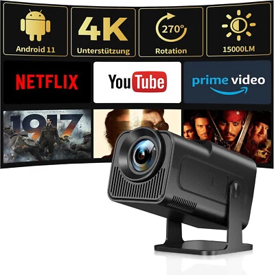 Mini Beamer  4K Full HD Projektor Android 11 5G WiFi BT sehr Hell TOP - Bild 1 von 4