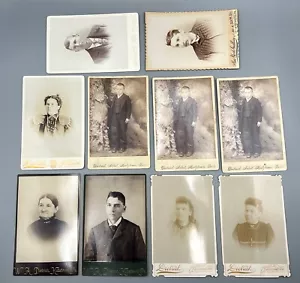Lot of 10 Photo Cabinet Cards Dietrich Kutztown PA, Snyder, New York Gallery - Picture 1 of 11