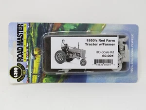 GHQ HO 60001 1950s Red Farm Tractor Farmer Farming Vehicle Britannia Pewter - Picture 1 of 1