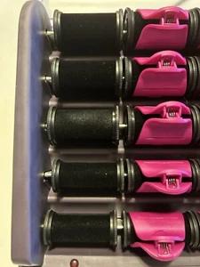 Remington Flocked Hot Rollers T Studio Collection Set Of 20 Pink Clips Tested - Picture 1 of 10