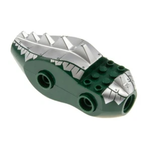 1X Lego Animal Dragon Body Dark Green Scales Silver Fantasy Era 59224C01PB03 - Picture 1 of 1