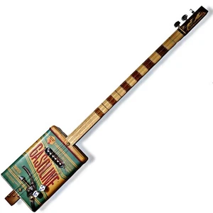 Tin Can Gasoline 3TPV Special Single Coil + Piezo Cigar Box Guitar Matteacci's - Picture 1 of 6