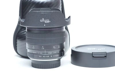 Altura Photo 8mm f/3.0 Fisheye Wide Angle Lens For Nikon F Mount *EX* - Image 1 of 4