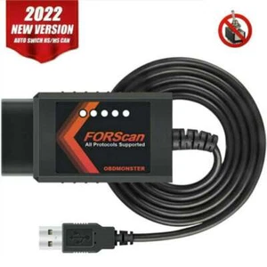 1x FORScan OBD2 Adapter USB ELM327 Scanner, Automatic (MS/HS) CAN Switching O... - Picture 1 of 4