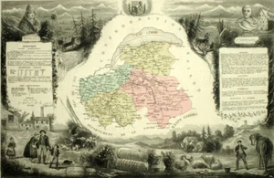 1861 Carte géographique 1er CARTE DU DEPARTEMENT DE LA HAUTE SAVOIE FRANÇAISE !! - Imagen 1 de 2