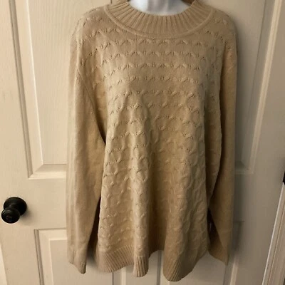 Suéter Sag Harbour Nuevo con Etiquetas Mujer Plus Dorado con Brillo Manga L Talla 3X Foto 1 de 4