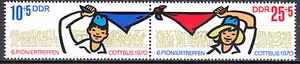 DDR 1970 Mi. Nr. 1596-1597 Zusammendruckpaar Postfrisch ** MNH - Bild 1 von 1